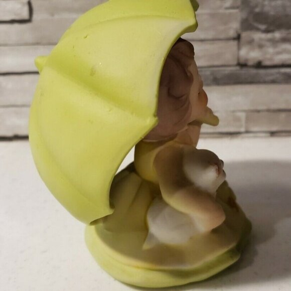 Vintage Josef Originals Happiness Is Rain Showers Girl Umbrella Puppy Figurine - Picture 8 of 8
